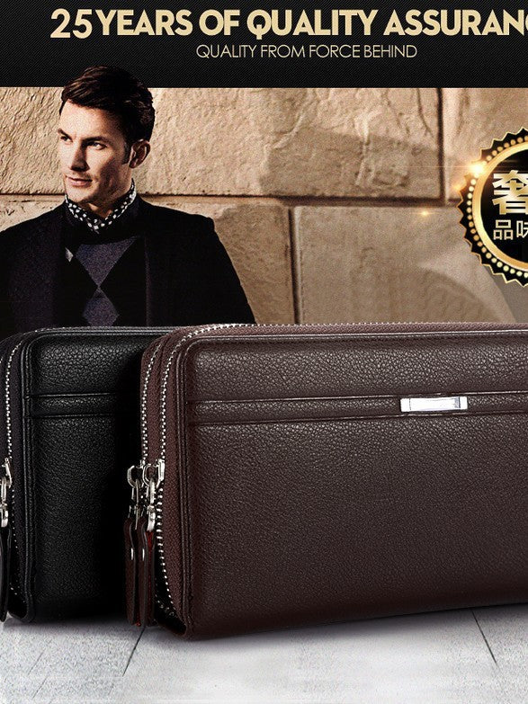 حقيبة يد رجالية كلاسيكية بملمس الجلد الناعم - Clutch-051