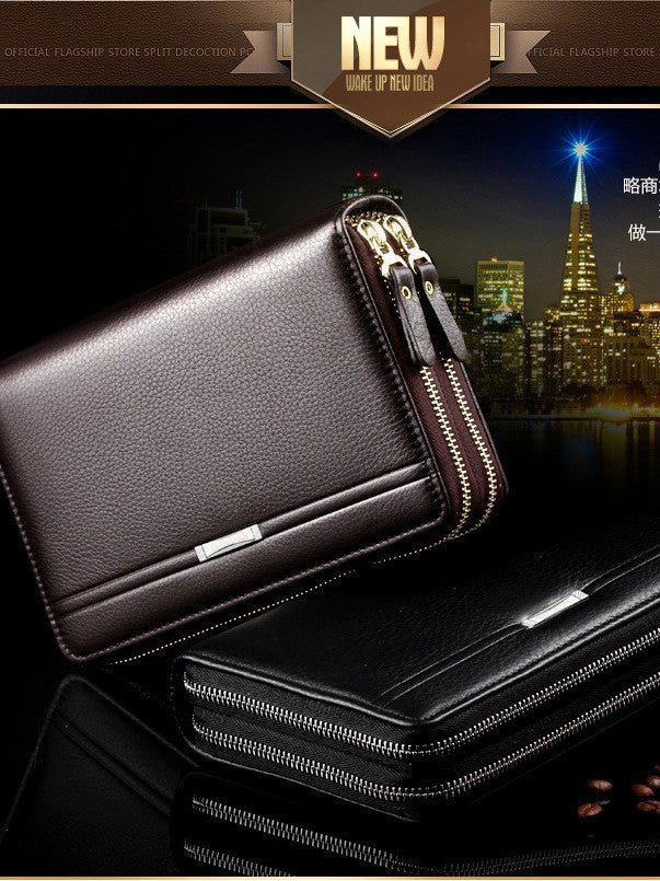 حقيبة يد رجالية كلاسيكية بملمس الجلد الناعم - Clutch-051